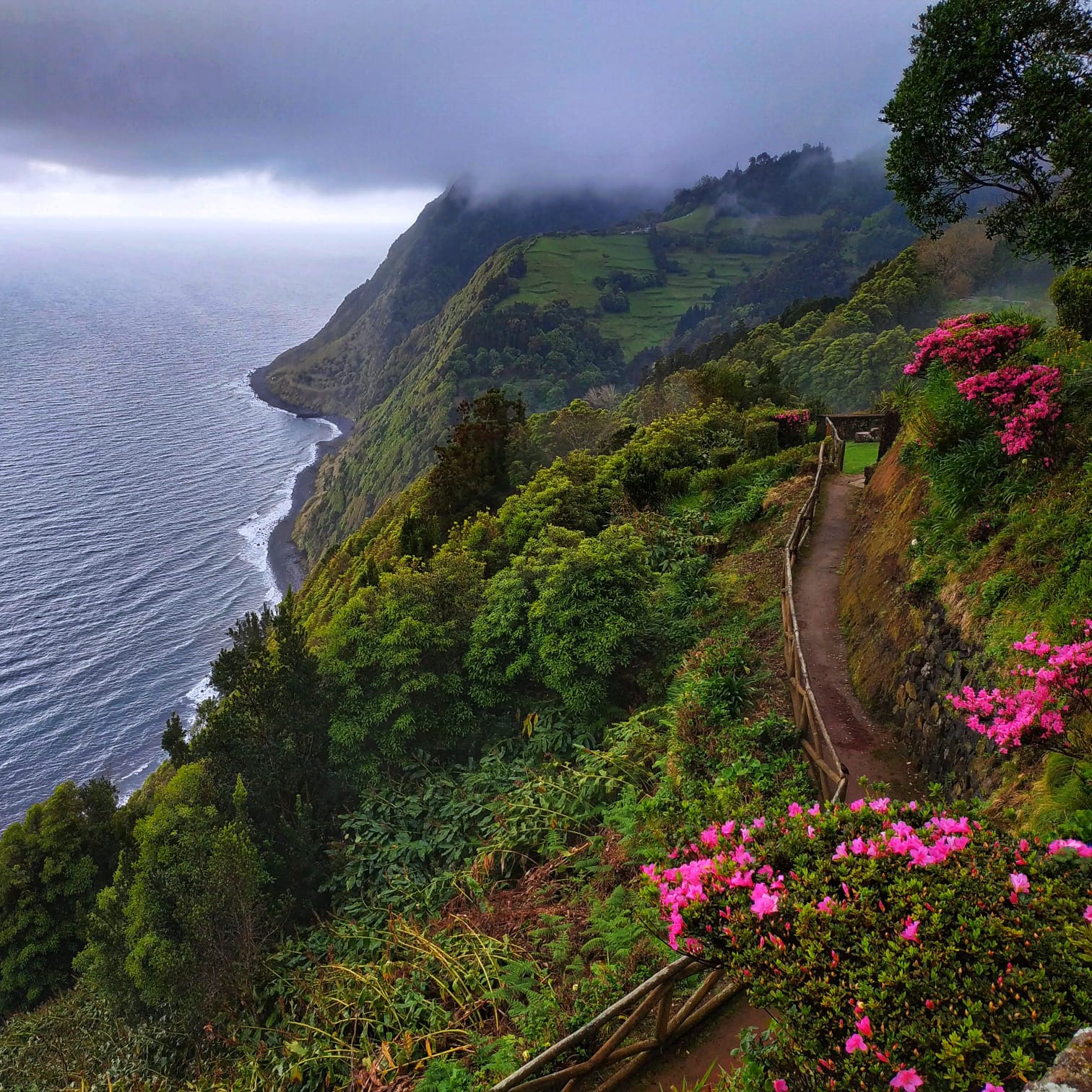 Vista de los miradores de Nordeste, São Miguel