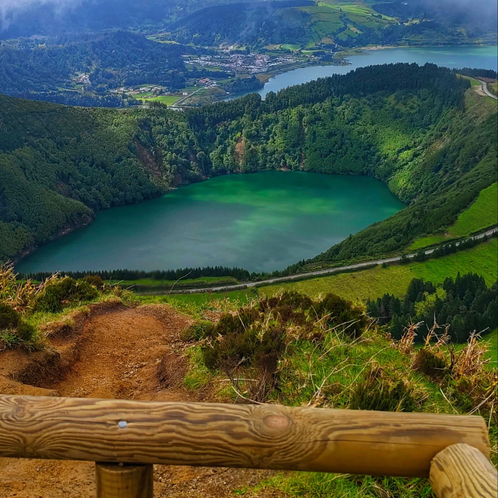 Lagoa de Santiago vista desde Boca do Inferno, São Miguel.