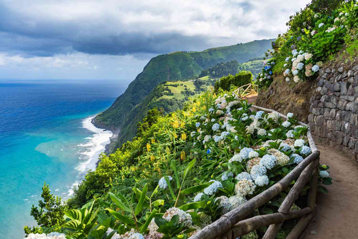 Paisaje de la Isla de São Miguel, Azores