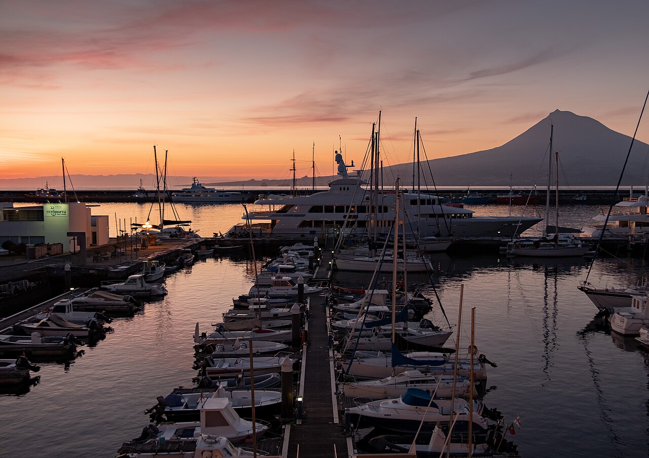 Marina of Horta in Faial, Azores