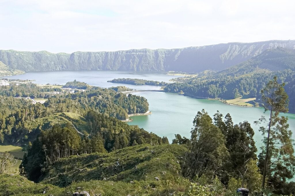 Laguna de Sete Cidades Azores vista desde el Mirador Vista do Rei