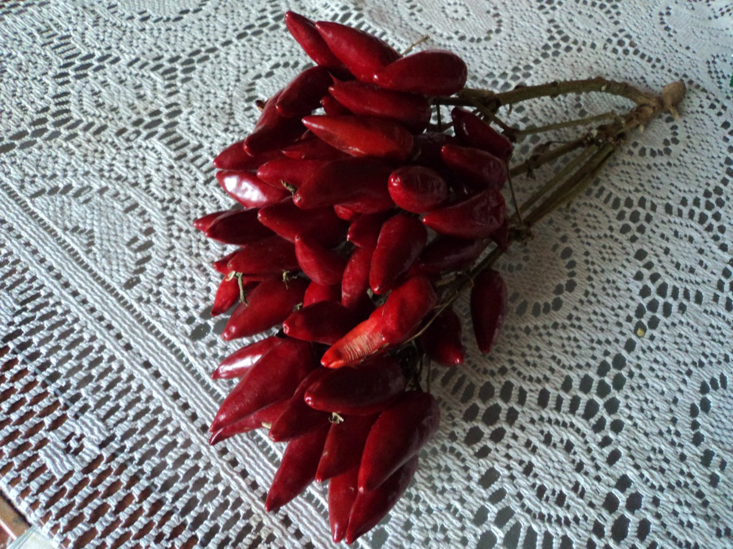 Malaguetas vermelhas inteiras, ingrediente de pastas picantes